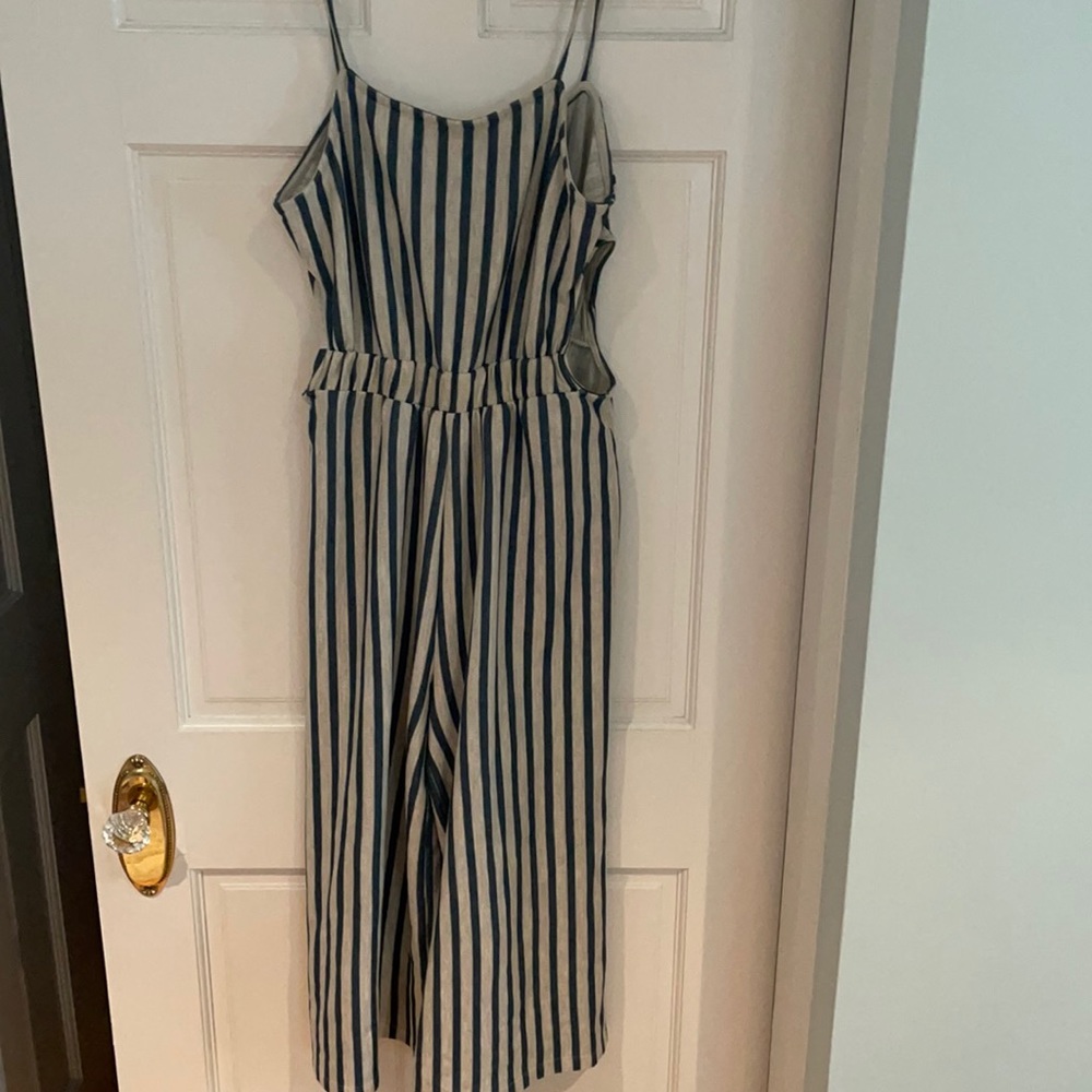 Pull&bear striped jumpsuit